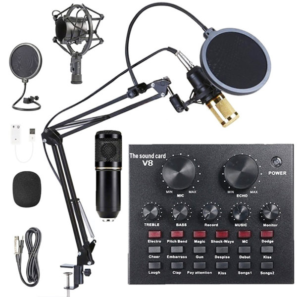 Microphone Kits With Filter V8 Sound Card Condenser - Image 2