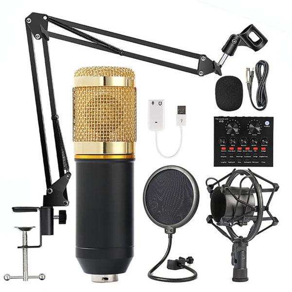 Microphone Kits With Filter V8 Sound Card Condenser